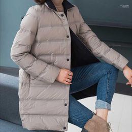 Women's Down & Parkas 2022 Fall/winter Japanese Women Lightweight Jacket Mid-length Fashionable Slim Thin Two-sided 90 Jacket1 Luci22