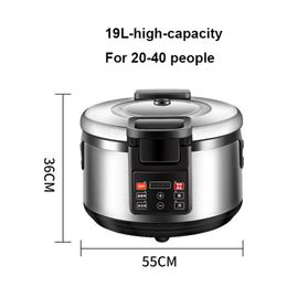 Commercial Rice Cooker & Food Warmer, 8.17qt /40 Cups Cooked Rice, Fast  Cooking Electric Large Capacity Rice Cooker For Restaurant, Auto Keep Warm