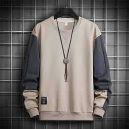 Korea Fashion Brand Hoodies Spring Autumn Hip Hop Patchwork Casual For Men's Sweatshirts Punk Streetwear Clothes 220402