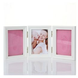 Hand&Foot Print Hands Feet Mould Maker Photo Frame With Cover Fingerprint Mud Set Baby Growth Memorial Gift 201211
