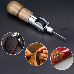 diy needle threader Australia - Other Arts And Crafts Leather Sewing Machine Manual DIY Carving Suture Tool Bag Wax Thread Hand Device Canvas Cone Needle