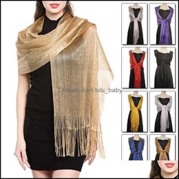 Shawls Scarves Wraps Hats Gloves Fashion Accessories New Evening Dresses Female Golden Siery Wire Tassels Bridal Bridesmaid Party Wedding