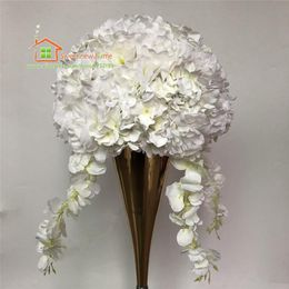 Decorative Flowers & Wreaths DIY Artificial Wall And Flower Balls Wedding White/Ivory Road Lead Runner.Decorative