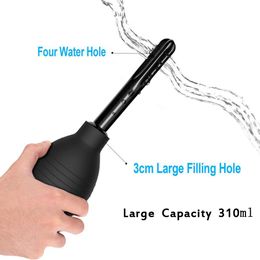 Enema Kit Bulb Anal Large Capacity Rubber Cleaning Silicone Nozzle Douche Bottle 310ml for Gay Vaginal Woman ass cleaner