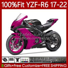 OEM Bodywork For YAMAHA YZF R6 R 6 600 CC YZF-600 YZF-R6 2017-2022 Body Light Pink 119No.147 YZF600 2017 2018 2019 2020 2021 2022 YZFR6 17 18 19 20 21 22 Injection Fairings