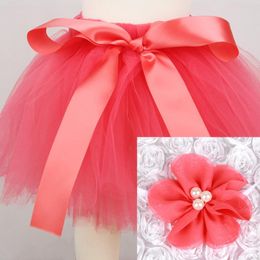 Faldas Princess Feather Head Band Girl Tulle Tutu Skirt and Chiffon Flower Set Props Birthday Giftskirts Skirtsskirts