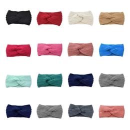 Hair Bands Ear protector 36 Colour autumn and winter women's hair belt wool knitted Headband Supplies