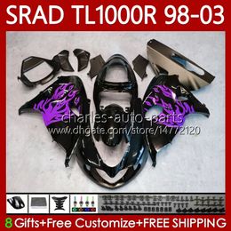 Body Kit For SUZUKI SRAD TL1000 R TL-1000 TL 1000 R TL1000R Purple black 98-03 Bodywork 118No.114 TL-1000R 1998 1999 2000 2001 2002 2003 TL 1000R 98 99 00 01 02 03 OEM Fairing