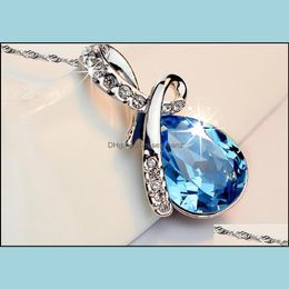 Pendant Necklaces Pendants Jewellery Austria Crystal Fashion Women Necklace Jewellry Fit 925 Sier Mix Colours Drop Delivery 2021 Msa38