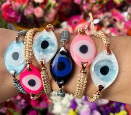 Evil Bracelet for Women Trendy Turkish Eye Jewellery Bohemian Friendship Pulsera Braided Rope Bracelets