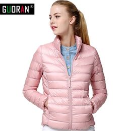 90 real whie duck down coat women down jackets parka winter warm overcoat 18 colours slim female Light Down Jackets 210412