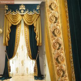 Curtain & Drapes Curtains For Living Room Dining Bedroom Luxury Elegant High-end European-style French Court Aristocratic Atmosphere Shading