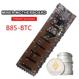 Motherboards B85 Mining Motherboard 8 PCIE 16X Graphics Card Slot DDR3 8G Memory Mainboard For LGA 1155 ETH ETC Miner BTC