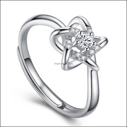 Band Rings Pentagram Ring Ladies Party Jewelry Gift Star Open Drop Delivery 2021 Baby Dp