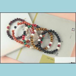 Charm Bracelets For Women Bangle Colorf Wooden Beads Bracelet Yydhhome Drop Delivery 2021 Jewelry Yydhhome Dhwxw