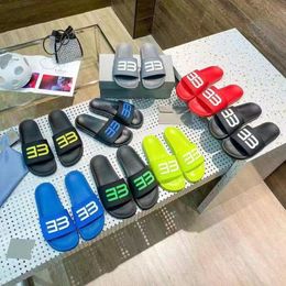 Slides pool mens womens designer slippers summer Black Green White Cool Grey Beige Blue soft Pink Yellow men Rubber sandals paris shoes 36-45