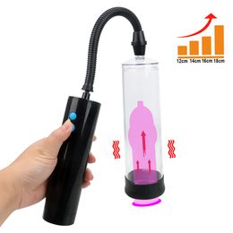 Vacuum Pump 3 Speeds Extender Penis Enlarger sexy Toys for Men Gays Male Penile Erection Training Extend