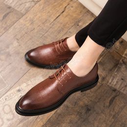 Elegant Men's Shoes Leather Formal Shoes Elegant Classic Business Wedding Social Mens Dress Shoes Official Oxfords Brown Black