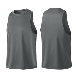 Running Jerseys Brand Gym Clothing Mens Fashion Bodybuilding Round Neck Tank Top Sleeveless Vest Sweatshirt Fitness Workout Sportswear Tops