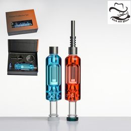 Smoking Hookah accessories Glass nectar collector straw with liquid glycerin inside oil cooling NC Kit dab rig