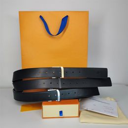 Belts for Jeans Luxury Designer Men Women Smooth Buckle Fashion Letters Plaid Print Golden Belt Party Favours with Box Size 100-125cm Width 3.8cm