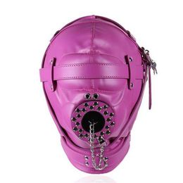 Leather Oral Sex Slave Mask Harness Bondage Gear Fetish Erotic BDSM Sex Toy210K