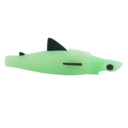 Wholesales 4 Inch Mini Cute Silicone Oil Burner Pipes Hookahs Cartoon Shark Style Handle Spoon Pipes Dry Herbal Smoking Accessories Water Bongs DHL Free