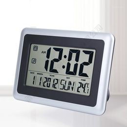 Wall Clocks Creative Clock Mute Desktop Wall-mounted Perpetual Calendar Electronic LCD