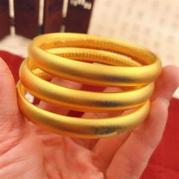 single gold bangle UK - Bangle Smooth Alloy Jewelry Gold Silver Color Buddhistic Heart Sutra Bracelets & Bangles For Single Circle Women Present257H