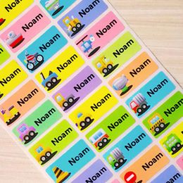 Gift Wrap Personalized Sticker Cartoon Custom Name Stickers Children School Stationery Labels Customize Paper Waterproof Tag LabelGift