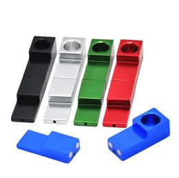 The latest metal magnet-type small smoke pipe metal folding portable, colorful style selection, support custom logo