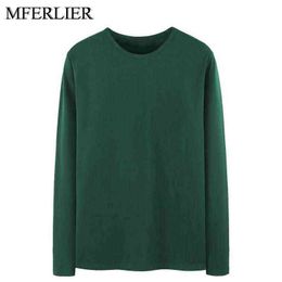 Spring Autumn t shirt men 5XL 6XL 7XL 8XL large size Bust 160cm long sleeve Weight 165kg Plus size tshirt men 5 colors T220808