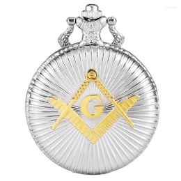 Pocket Watches Retro Masons Freemasonry Watch Vintage Antique Pendant G Fob Classic Bronze/Silver Unisex Gift Reloj De BolsilloPocket