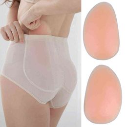 1 Pair Thin/Thick Sile Padded Insert Bum Buttocks Enhancer Shaper Hip Up Butt Lifter Booty For Crossdresser Y220411