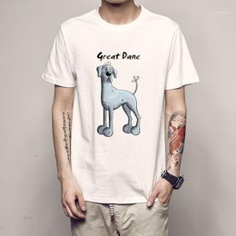 size mouse UK - Men's T-Shirts 2022 Great Dane T Shirt Animal Print MEN TOPS Short Sleeve Casual Funny Dog Mouse Cartoon Tshirt Homme Comfort Plus Size
