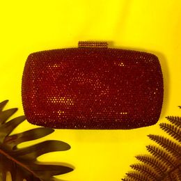 Evening Bags Red Bridal Clutch Wedding Purse Elegant Clutches Women Crystal Female Party Handbags Lady MinaudiereEvening