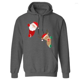 Men's Hoodies & Sweatshirts Hooded Mens Christmas Print Fashion Polyester Sweatshirt Vintage Standard Leisure Clothing 2022 Arrival