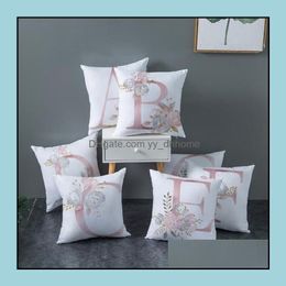 Pillow Case Bedding Supplies Home Textiles Garden Ll Letter Er Room English Alphabet For Party Decoration Access Dhsat