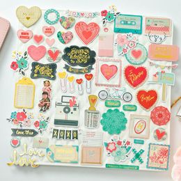 Gift Wrap 50pcs Happy Valentine's Day Cardstock Die Cuts For Scrapbooking Planner/Card Making/Journaling ProjectGift