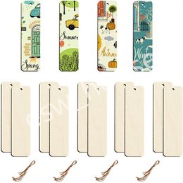 10pcs/set Unfinished Wood Slice DIY Crafts Bookmark Garment Clothing Tag Gift Bags Hanging Label Decor