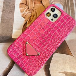 Luxurys Designers Leather Phone Cases For 13 Pro Max 11 12 Pro Xr Shockproof Letter P Cover Anti-fall Case D2205111Z