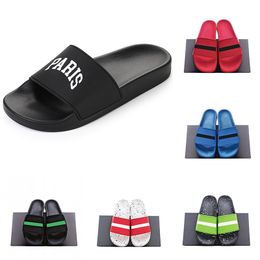 2022 Designer Slippers Bath Mens Womens slider slides Sandals Rubber Foam Flat Sole Slipper Paris Piscine POOL Slide 3D Embossing Sliders Loafers Size 35-45