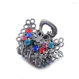 Hair Clips & Barrettes Fashion Metal Crab High Quality Multicolor Crystal Butterfly For Women Girls HairwearHair BarrettesHair Tris22