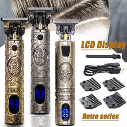 LCD Display Electric Cordless Safety Razor Straight Shaver Men Shaving hine With Blades Shave For Beard Shavette 220622