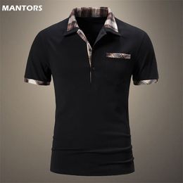 Man Polo Shirt Mens Casual Business Summer Polo Tshirt Men Short Sleeve 35% Cotton High Quantity Polo Mens Clothing 220615