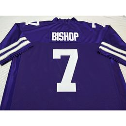 Mit Custom Men Youth women Vintage Rare Kansas State Wildcats Michael Bishop #7 Football Jersey size s-4XL or custom any name or number jersey