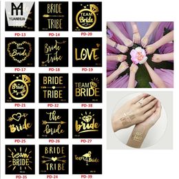 Bridal Team Bridesmaid Temporary Tattoo Bachelor Bride Party Sticker Decoration Marriage Bridal Wedding Supplies