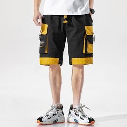 MANLORIC New Cotton Men Casual Shorts Multi Pockets Cargo Shorts Mens Casual Summer Hip Hop Baggy Streetwear Safari Style T200718