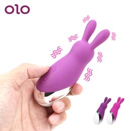 OLO Cute Rabbit Vibrator Three Head Clitoris Vagina Stimulation G-spot Body Massager sexy Toys for Woman Female Masturbation