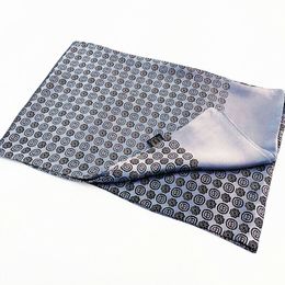 Men's 100% Silk Scarf Long Neckerchief Double Layer Print Cravat 160*28cm